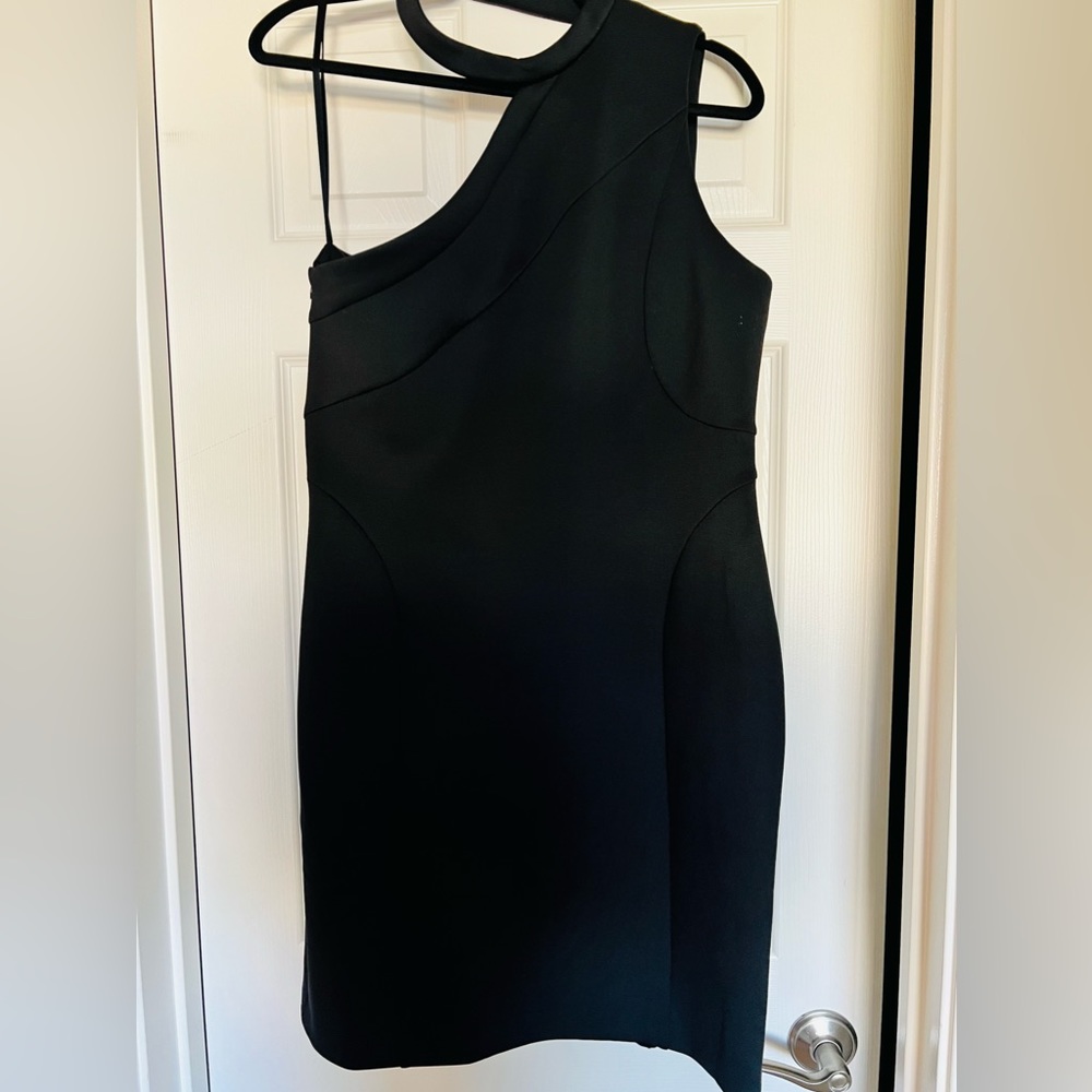 Black one shoulder dress